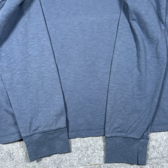Timberland T Shirt Men's Size Large Blue Long Sleeve Blank Mini Logo Regular Fit - Picture 7 of 14